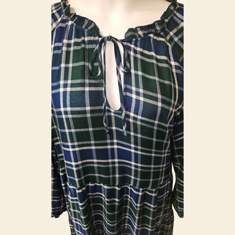 SHOW ME YOUR MUMU Women's Ainsley Long Sleeve Plus Size Flannel Plaid Mini Dress - Picture 4 of 16
